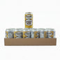 Stack of Barratt's ginger beer boxes in a store setting