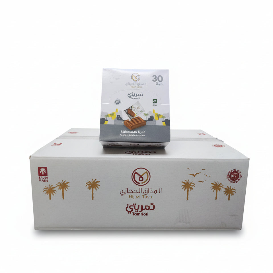 Product packaging with brand logo in a warehouse setting