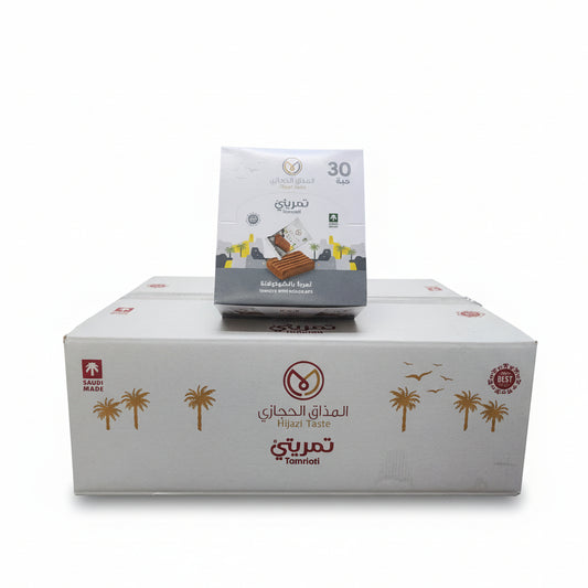 Product packaging with brand logo in a warehouse setting