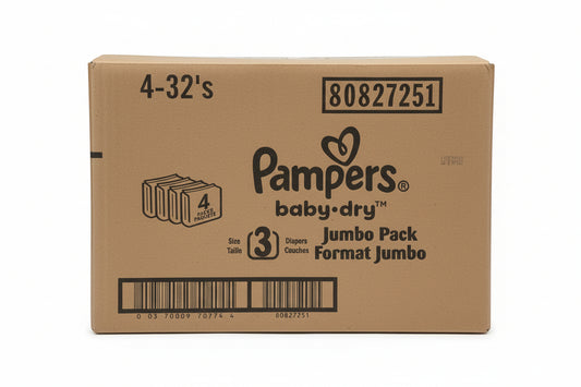 Pampers Baby Dry Diapers Size 3 32ct 4Pack