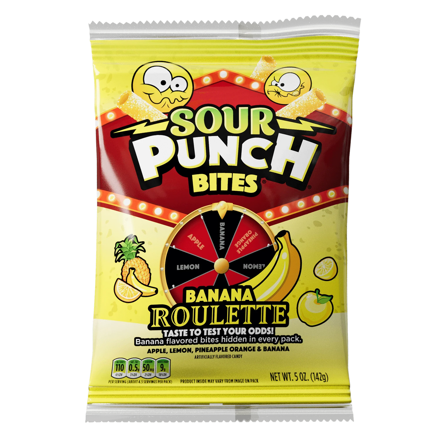 SOUR PUNCH Bites - Banana Roulette 12 x 5oz