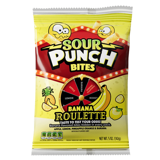SOUR PUNCH Bites - Banana Roulette 12 x 5oz