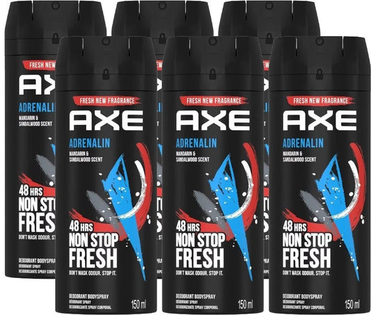 AXE DEODORANT SPRAY ADRENALIN (SA) 150 ML6pk