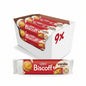 Biscoff cookies packaging with red and white design
