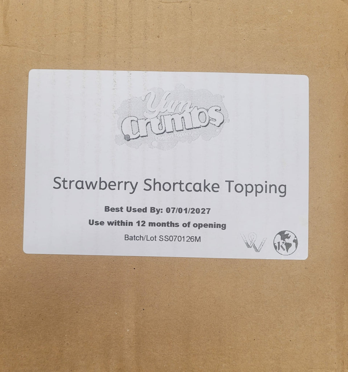 Yum Crumbs Strawberry Shortcake Topping 10lb